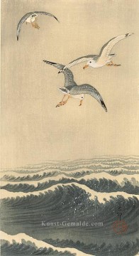  Wellen Kunst - Möwen über den Wellen Ohara Koson Shin Hanga